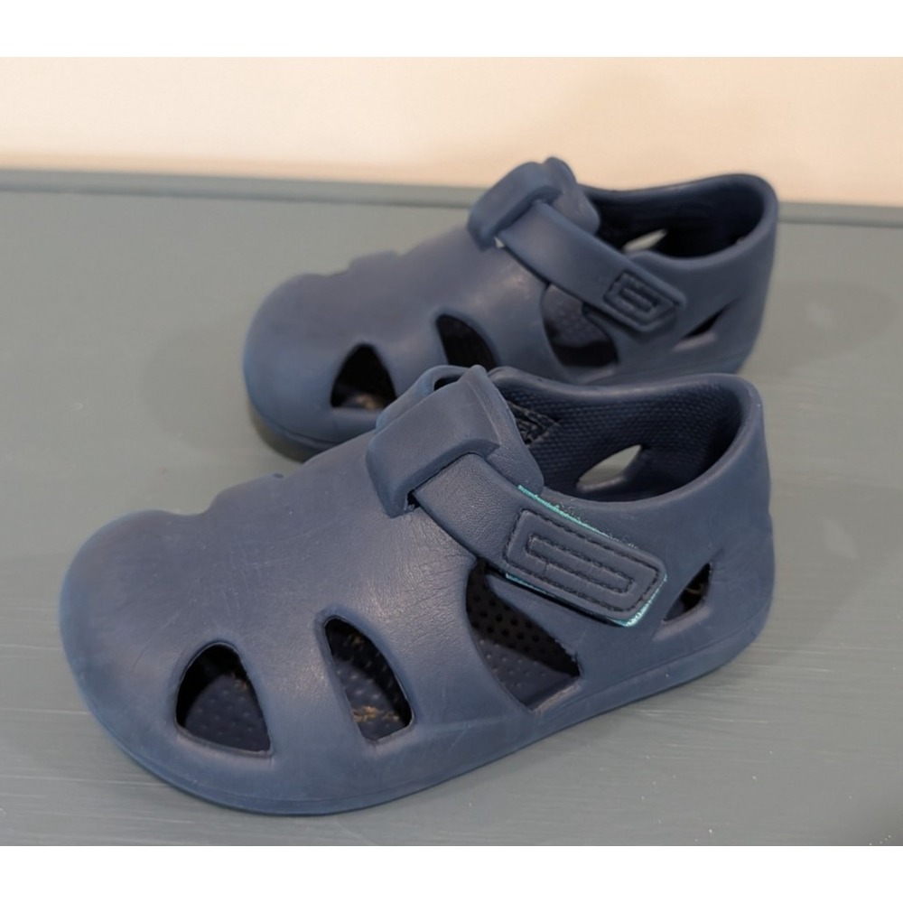 Ten Little Splash Sandals Nautical Navy Blue Water Shoes Toddler Kids Size 9